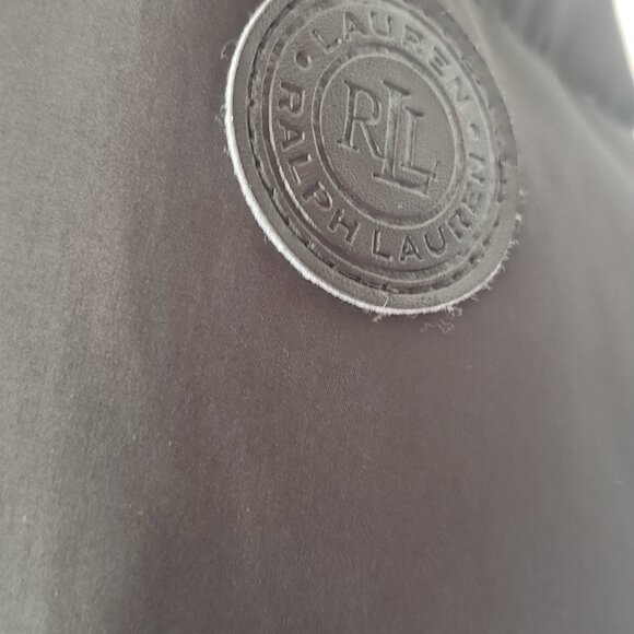 LAUREN Ralph Lauren Hooded Down Coat with Faux Leather size L - Picture 3 of 11